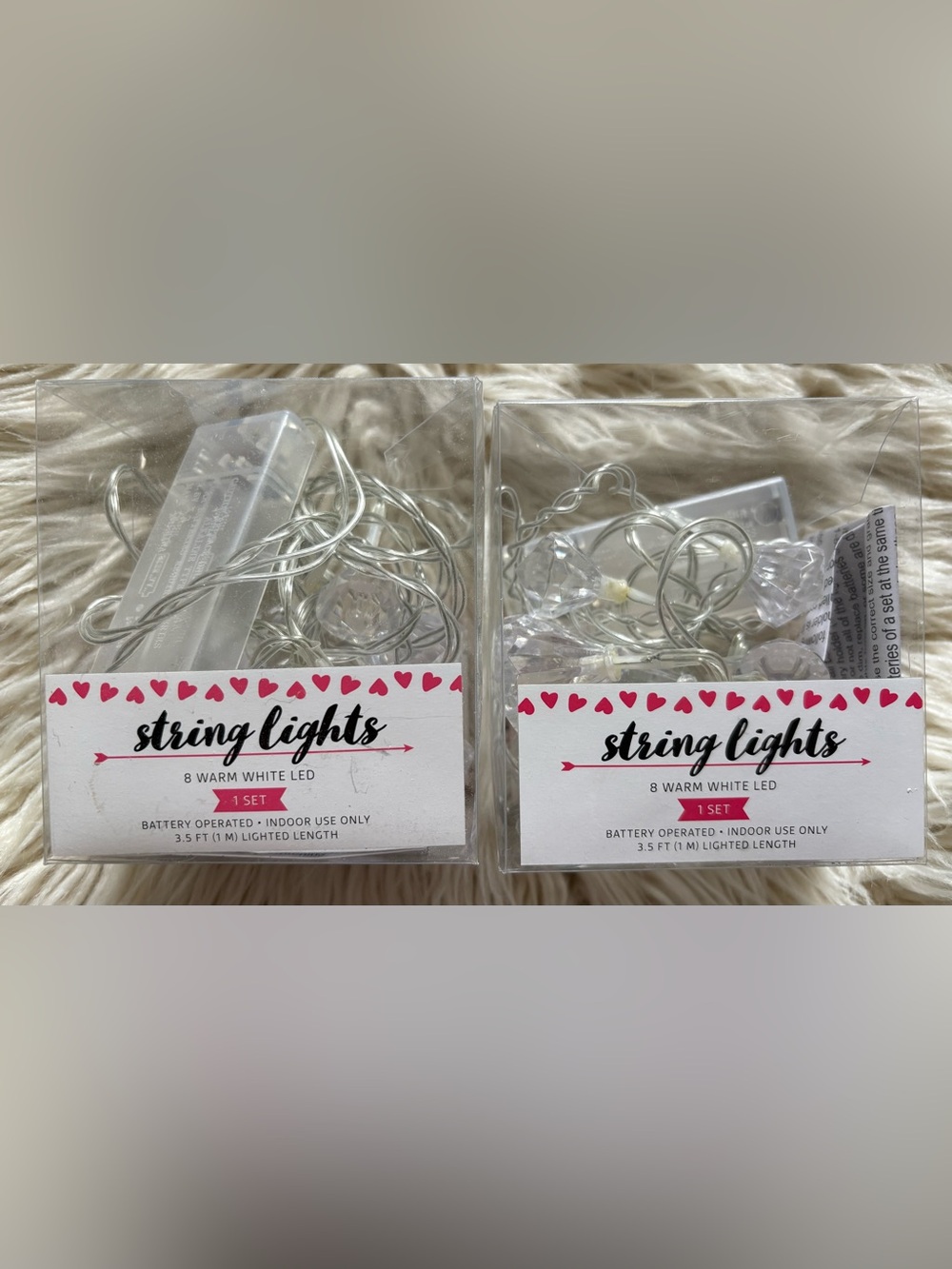 New Target String Lights 8 Warm White LED Indoor Light 2 Pack Sets NIB Diamond